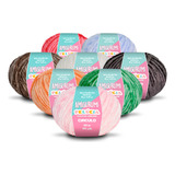 Fio Amigurumi Pelúcia 85g 8 Unidades 131 Metros Varias cores